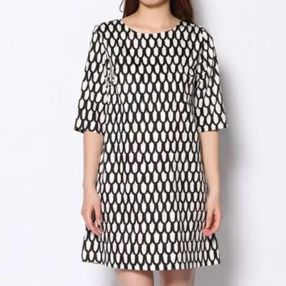 Marimekko Black and White Midi Dress